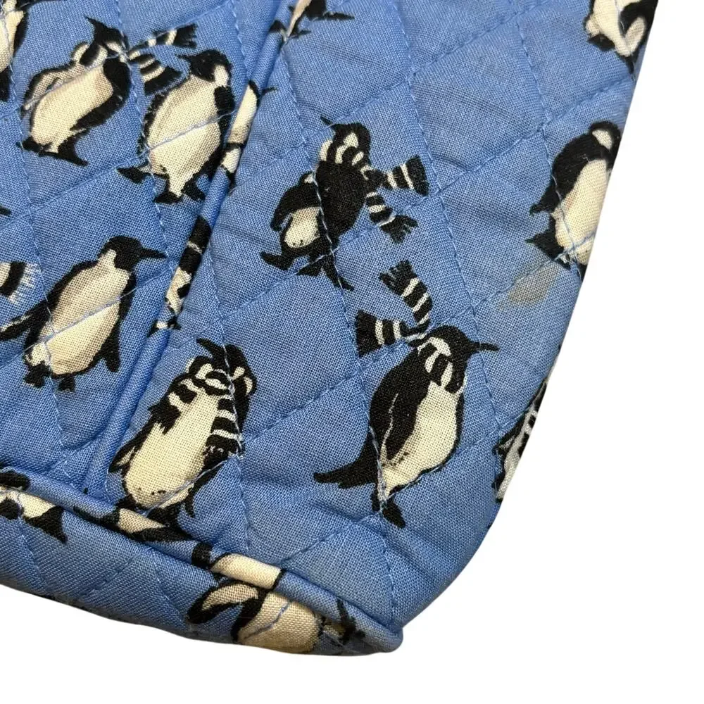 Vera Bradley Playful Penguins Light Blue Crossbody Shoulder Bag w/ Coin Holder - Picture 6 of 9